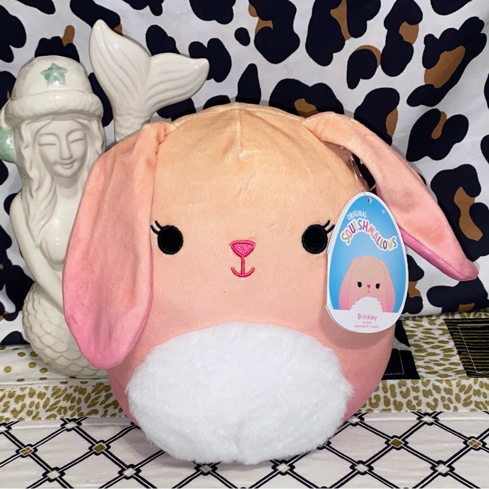 SQUISHMALLOWS KELLYTOY BRINKLEY THE EASTER BUNNY PLUSH PILLOW 8”